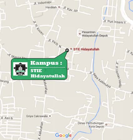 Campus Map & Location STIE Hidayatullah Depok Nomor